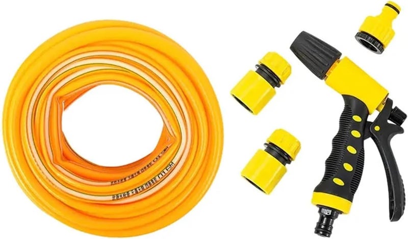 High-Pressure Car Wash & Garden Water Gun – 10m/15m Garden Hose, Multi-Purpose Water Spray Accessory(Water gun-15m pipe) - Image 1