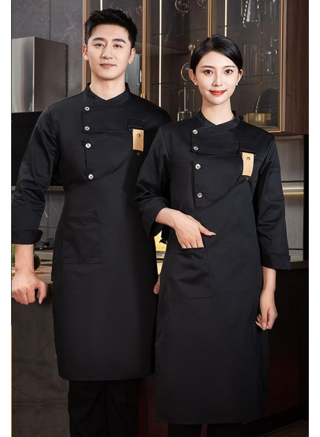 NIBEMINENT Long Sleeve Chef Coat Perfect Uniform for Kitchen Staff in Restaurants and Hotels Catering Waiter Work Jackets  - Image 1