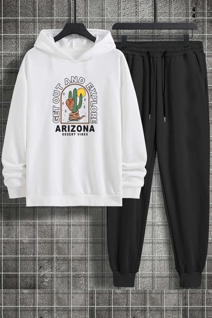 ONLYTRENDWEAR Unisex Arizona Printed Tracksuit Set S.m. Red