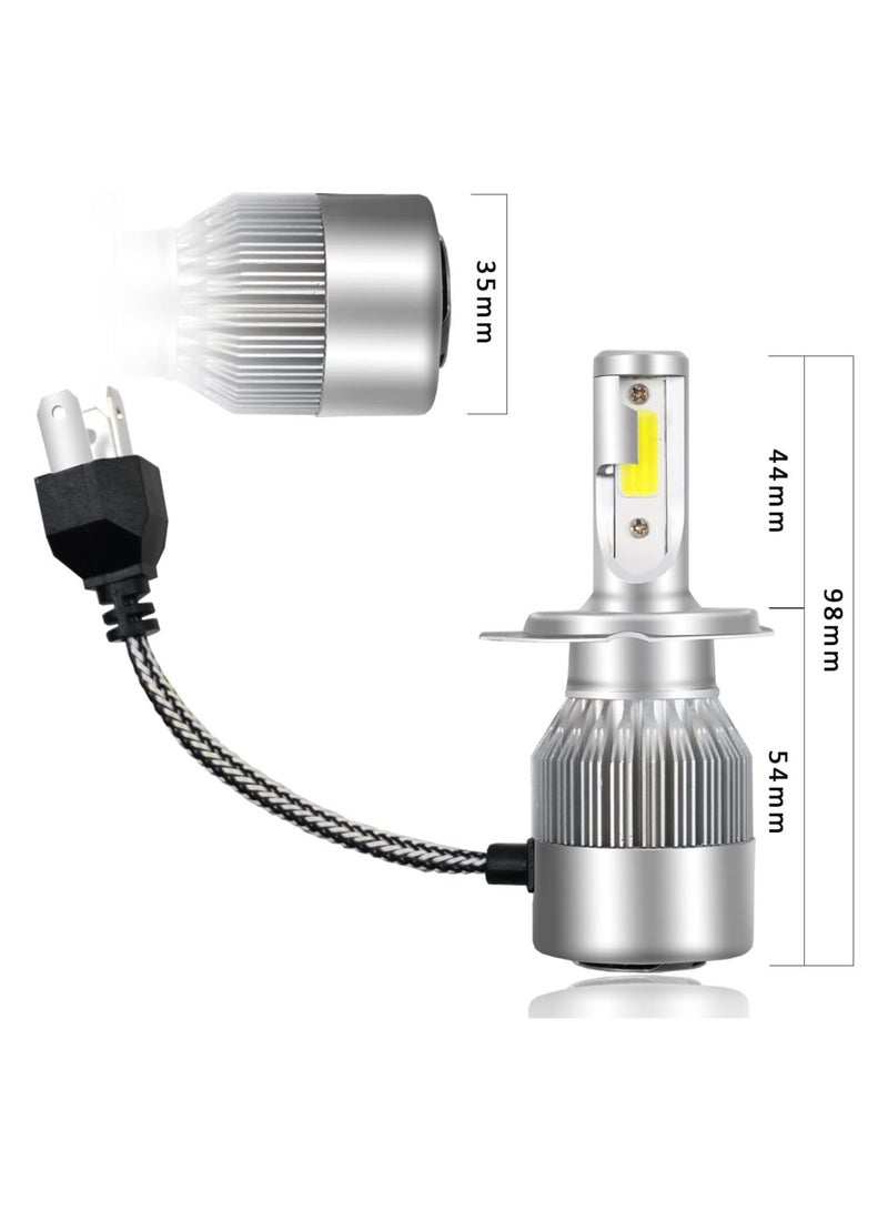 Rubik LED Headlight Bulbs Headlight Bulb H4 9003 Hi/Low All-in-One Conversion Kit Led headlights with COB Chips 8000 Lm 6000K Cool White Beam Bulbs IP68 Waterproof  - Image 4