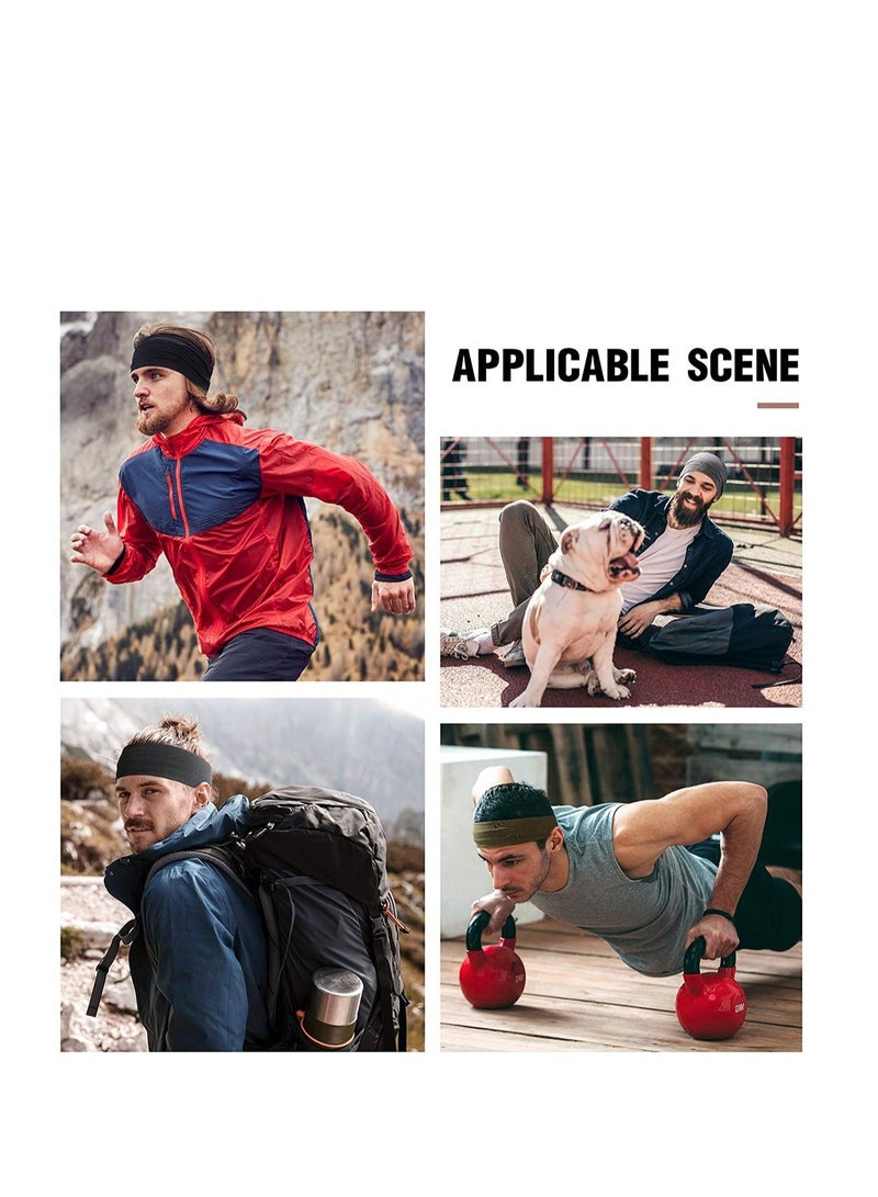 إسكدنيا الرجال حزام الرأس ، حزام الرأس ، حزام الرأس ، شبكة تصميم ، غير زلق ، مطاطا ، استرطابي ، تنفس حزام تشغيل ، ركوب الدراجات ، وصالة للألعاب الرياضية ، واليوغا - Image 3