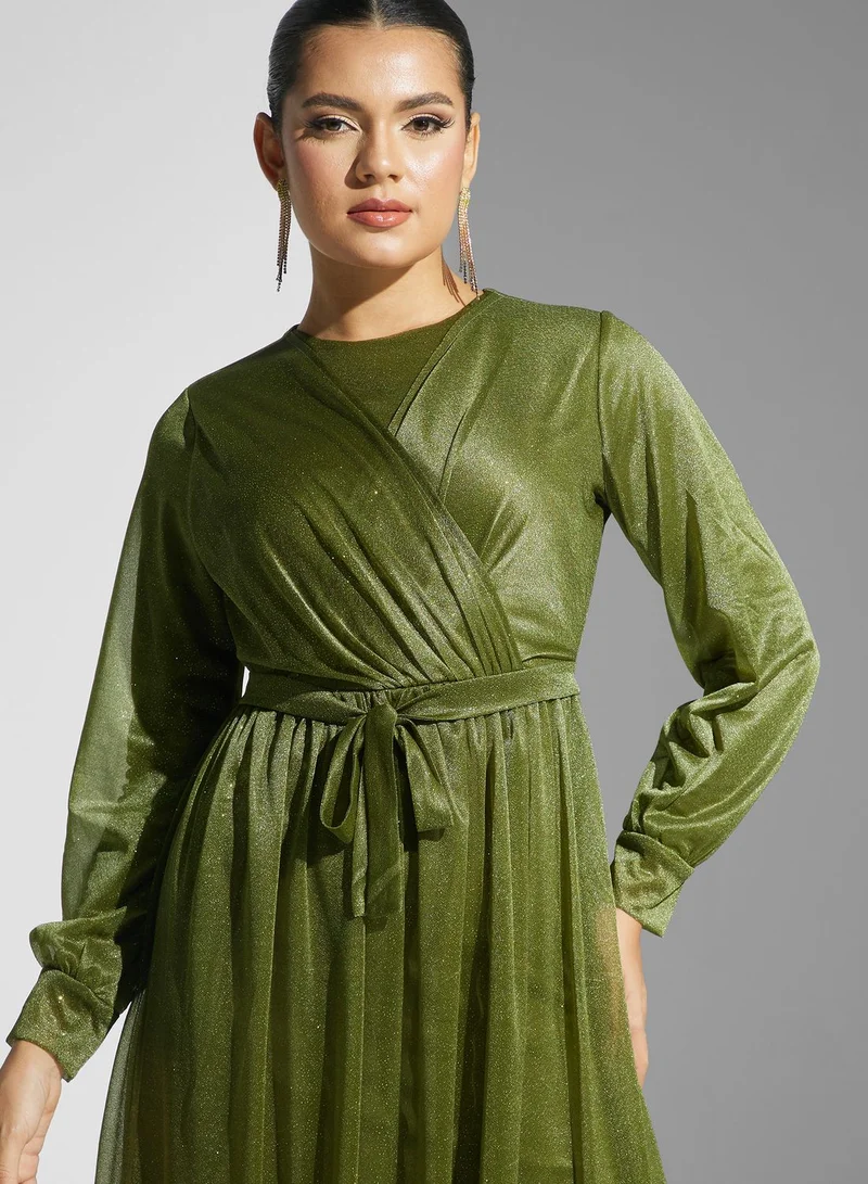 Khizana Shimmer A-Line Dress