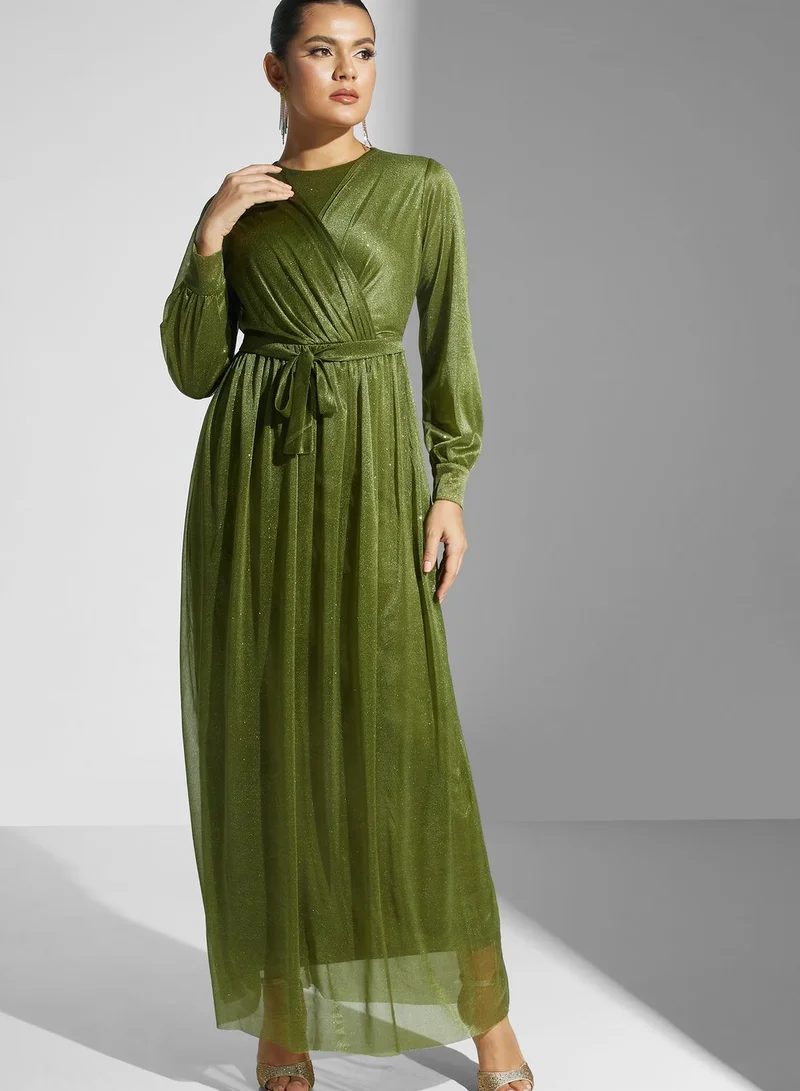 Khizana Shimmer A-Line Dress