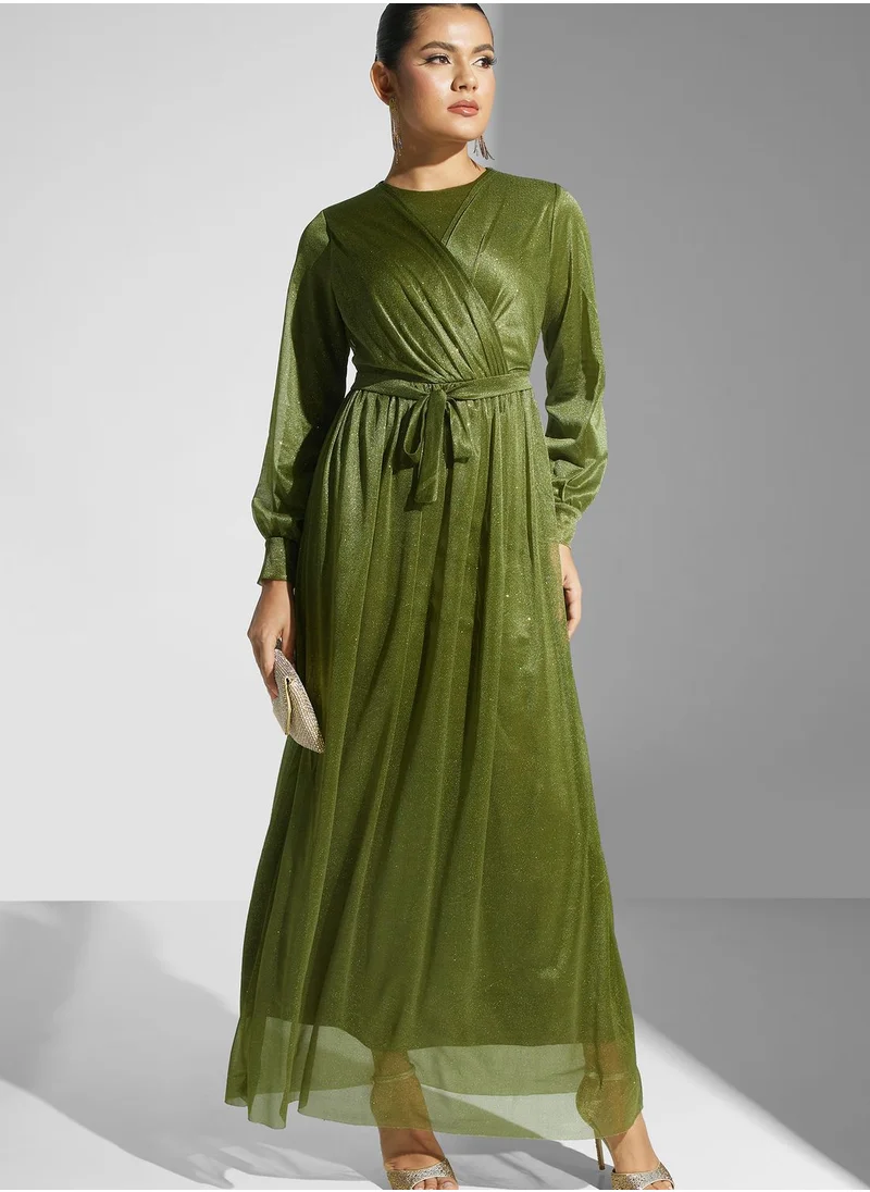 Khizana Shimmer A-Line Dress