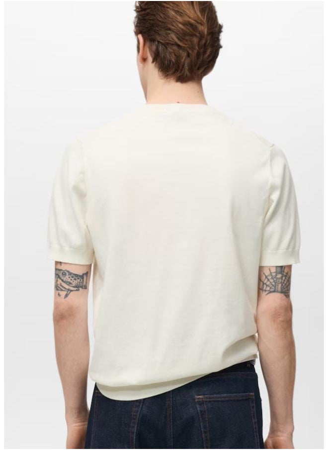 Mango Man Cotton Fine-Knit T-Shirt  - Image 2