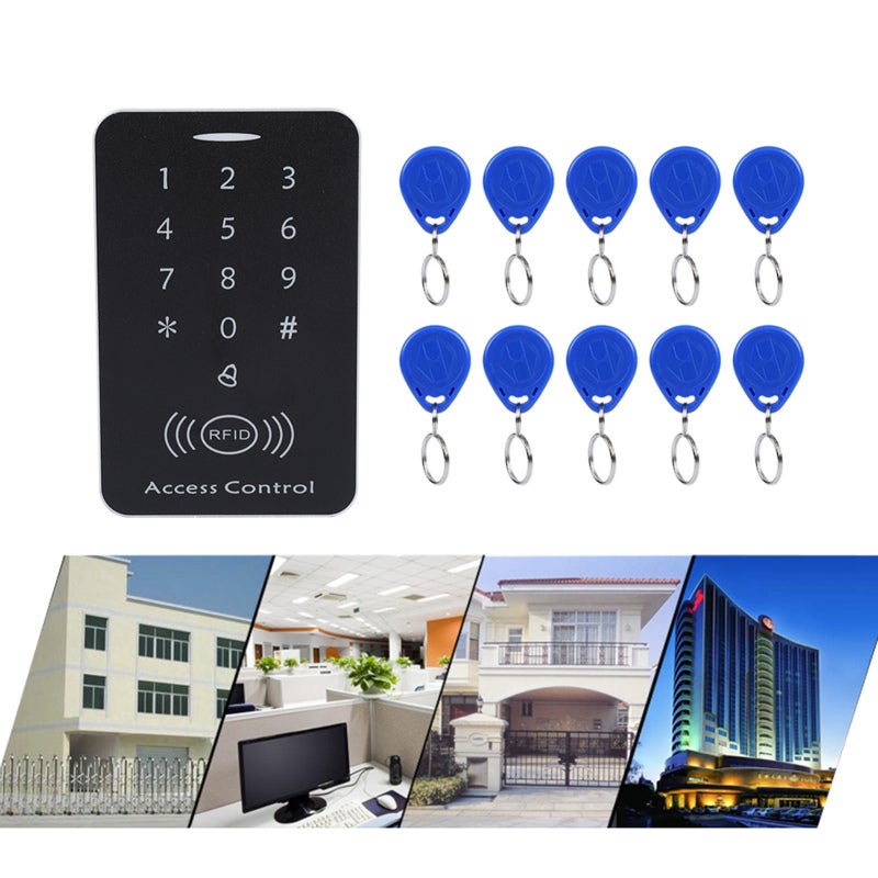 التحكم في الوصول إلى الأبواب: قارئ بطاقات RFID مع حماية للطاقة والبيانات وقابلية استيعاب 1000 مستخدم - لوحة مفاتيح للوصول بالرقم السري بأسلوبات فتح متعددة للشركات والمكاتب والمصانع والمجتمعات - Image 4