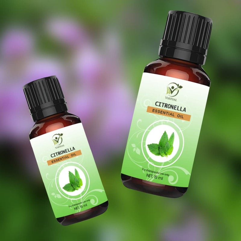 VIRTUAL Citronella Essential Oil 100 Natural Pure for Hair Skin Care Mosquito Repellent Refreshing Aroma - Image 3