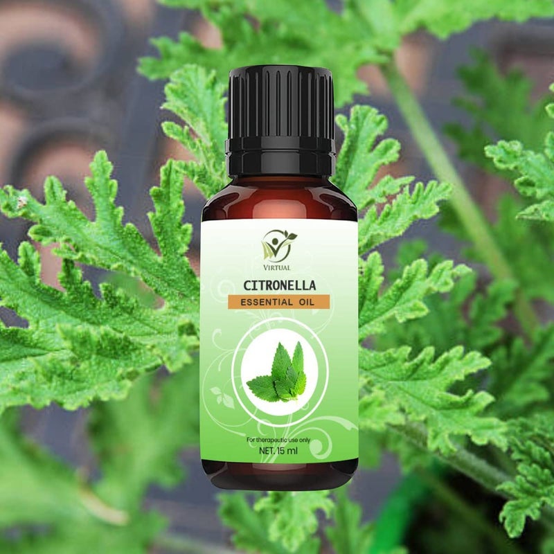 VIRTUAL Citronella Essential Oil 100 Natural Pure for Hair Skin Care Mosquito Repellent Refreshing Aroma - Image 5