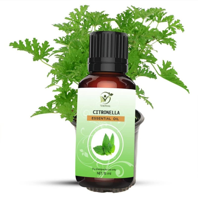 VIRTUAL Citronella Essential Oil 100 Natural Pure for Hair Skin Care Mosquito Repellent Refreshing Aroma - Image 4