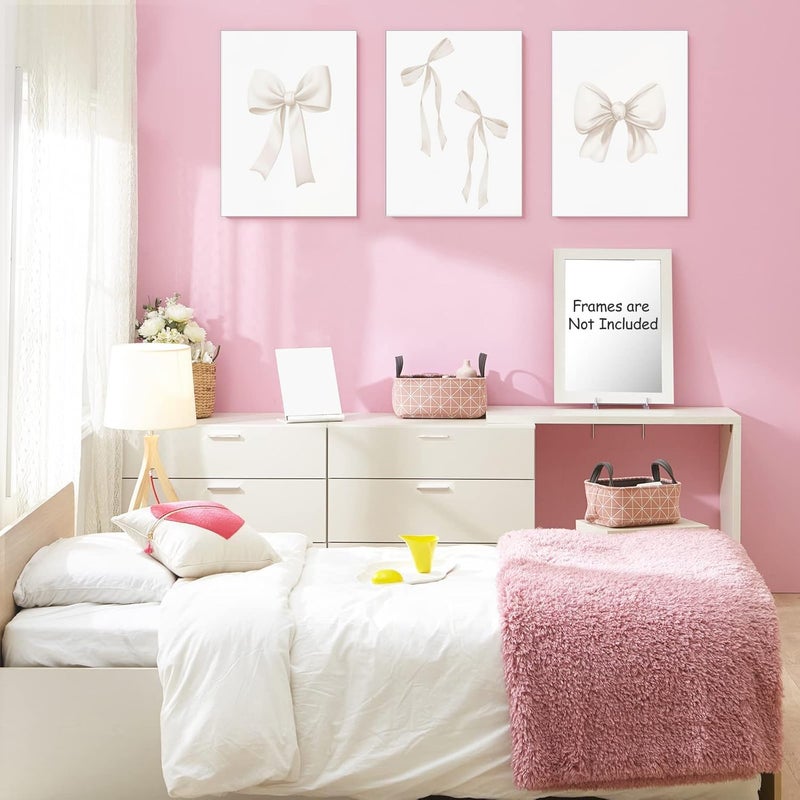 Djmwtb Beige Bow Wall Art Set of 3 (Beige Bow, 12"x16" Poster) - Image 4
