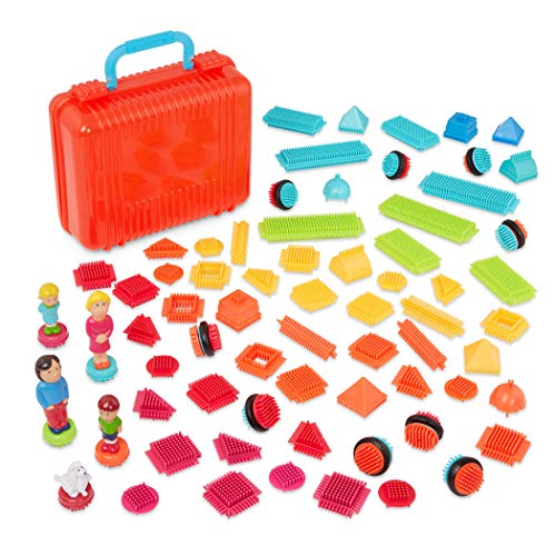 Battat – Bristle Blocks – STEM Interlocking Building Blocks – 85 Pieces Playset – Reusable Storage Bin – Developmental Toys for Toddlers & Kids – 2+ Years - Image 1