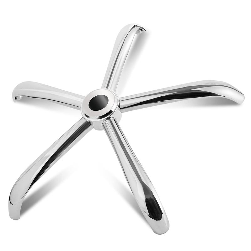 استبدال قاعدة كرسي المكتب من ماستري مارت 28 بوصة ثقيلة التحمل 2500 رطل ساق معدنية معززة لكرسي الألعاب الدوار عجلات عالمية وحجم أسطوانة الغاز فولاذ مصقول