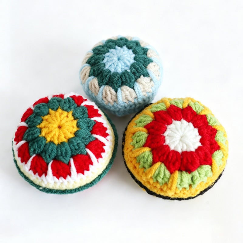 Hand-Knitted Crochet Yarn Beanbag Ball Toy, Soft and Skin-Friendly for Beach Soccer - Image 1