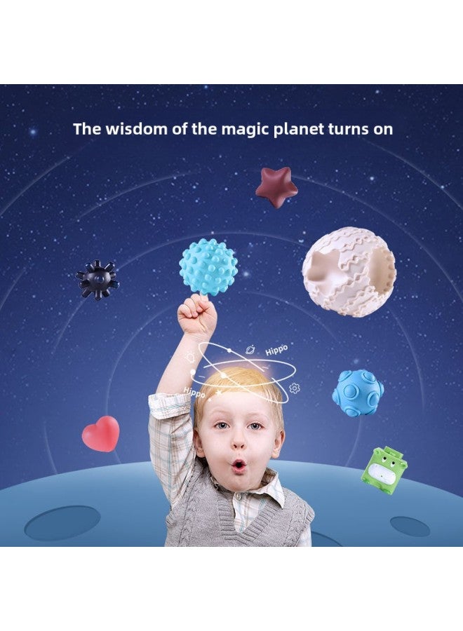 Loquat Baby Toy Touch Ball Manhattan Hand Grab Ball Tactile Tactile Perception Baby Soft Rubber Massage Maternal And Infant Wholesale-color:Massage Hand Ball 6-piece Set - Image 3