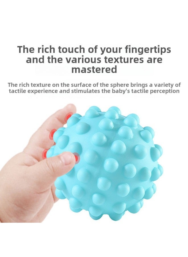 Loquat Baby Toy Touch Ball Manhattan Hand Grab Ball Tactile Tactile Perception Baby Soft Rubber Massage Maternal And Infant Wholesale-color:Massage Hand Ball 6-piece Set - Image 4