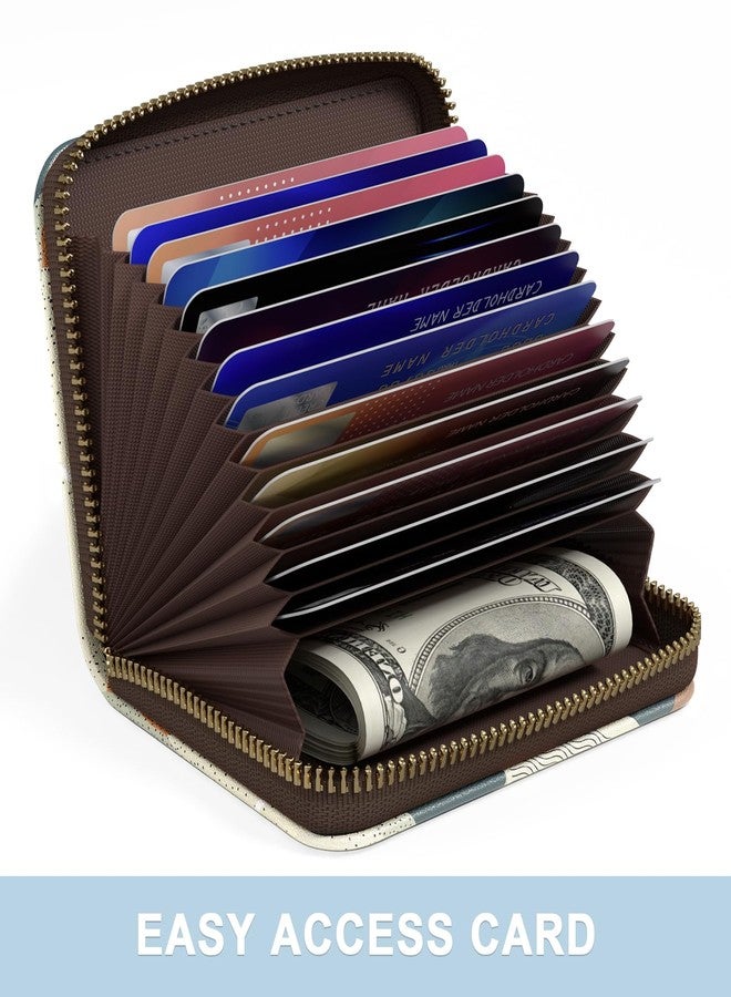 Aiawoxc Credit Card Holder, Small RFID Wallet Slim Leather Card Organizer Case - Image 5