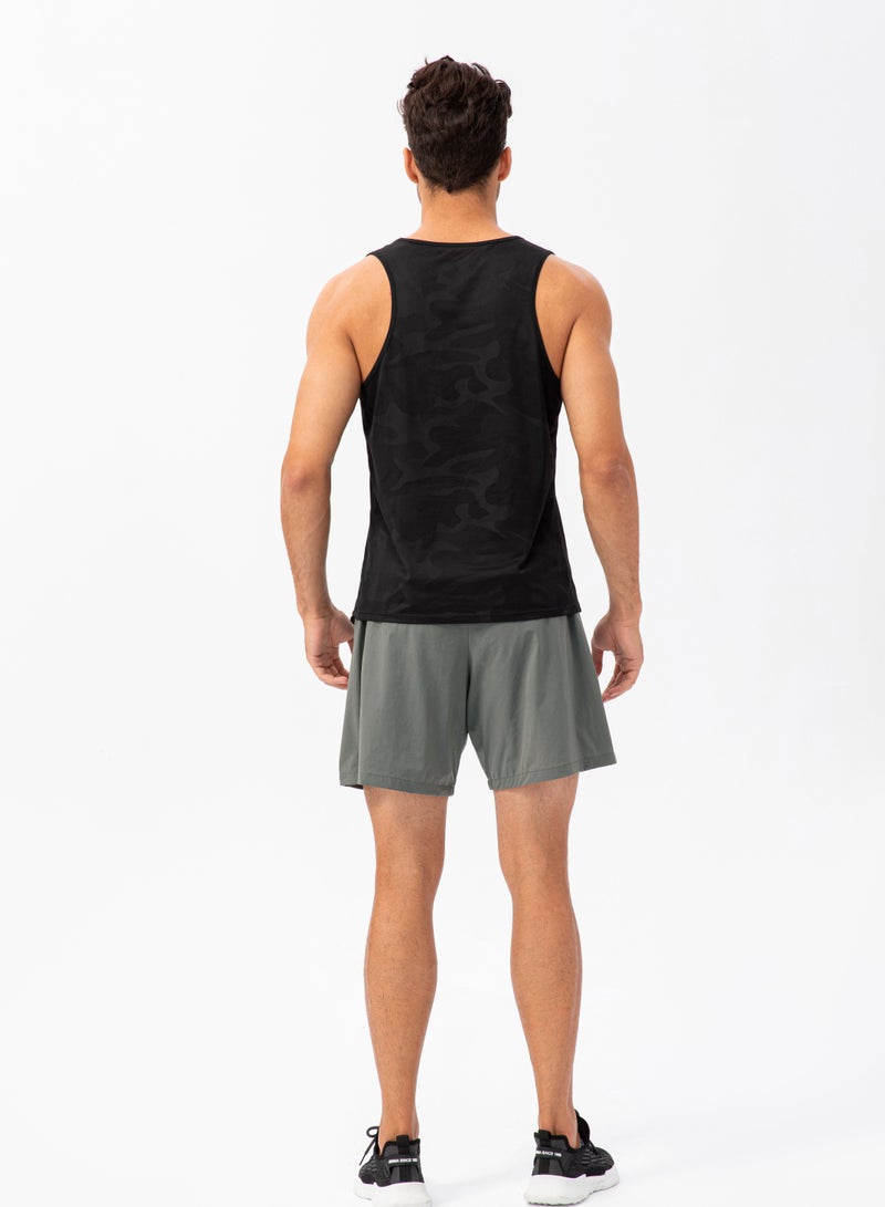 Men Quick Dry Breathable Sports Vest Black - Image 2