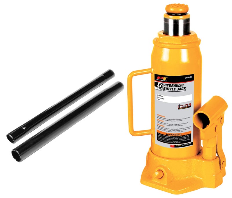 Performance Tool W1628 8-Ton (16,000 lbs.) Heavy Duty Hydraulic Bottle Jack - Image 3