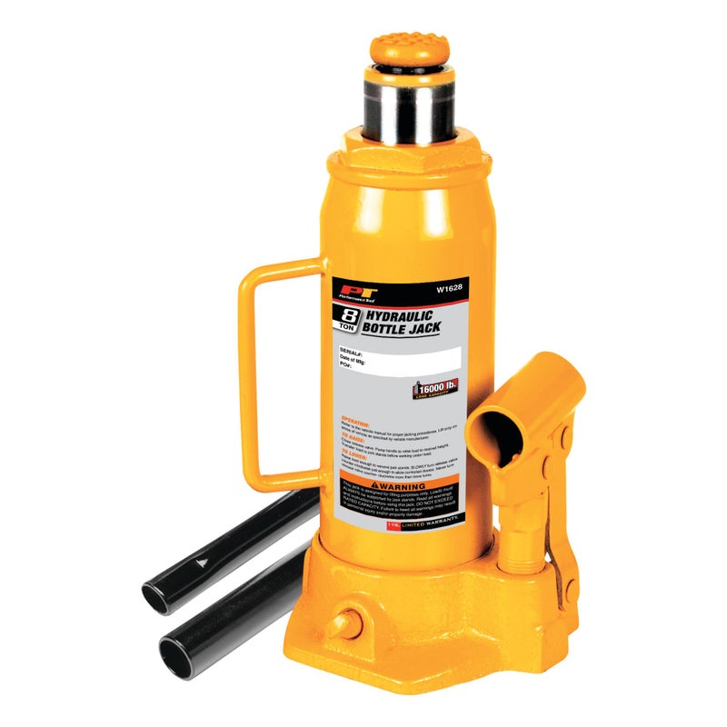 Performance Tool W1628 8-Ton (16,000 lbs.) Heavy Duty Hydraulic Bottle Jack - Image 5