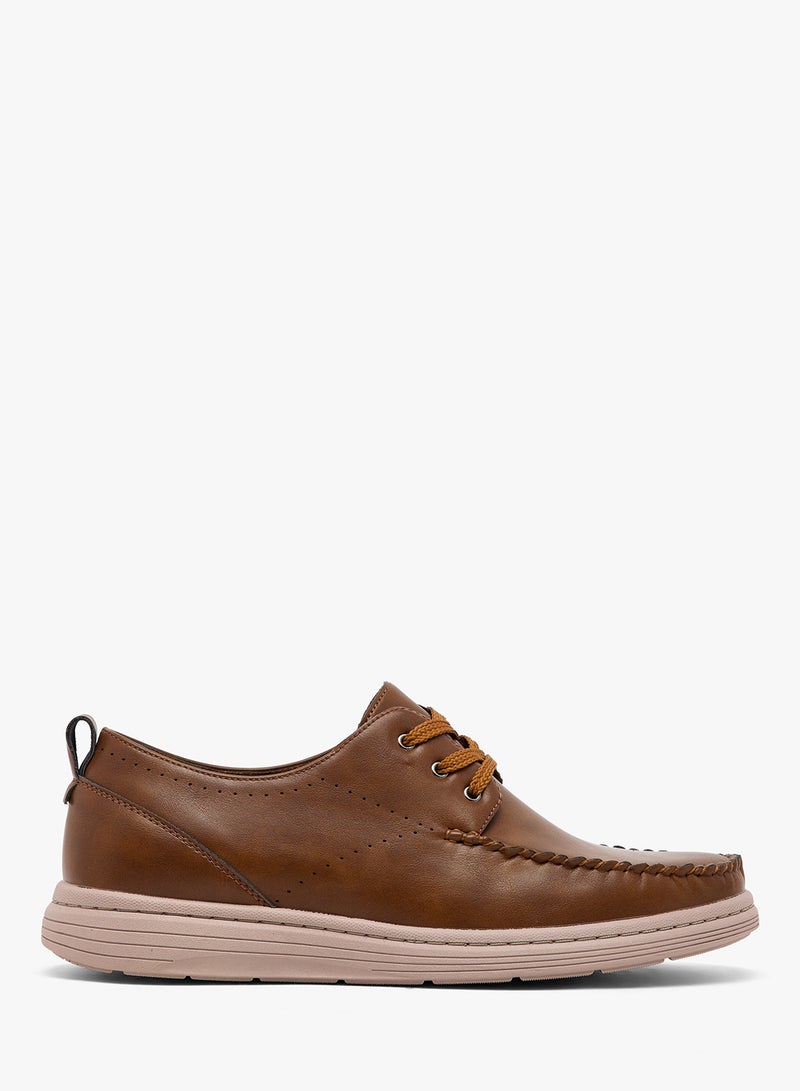 Robert Wood Moc Toe Casual Lace-Up Shoes - Image 1
