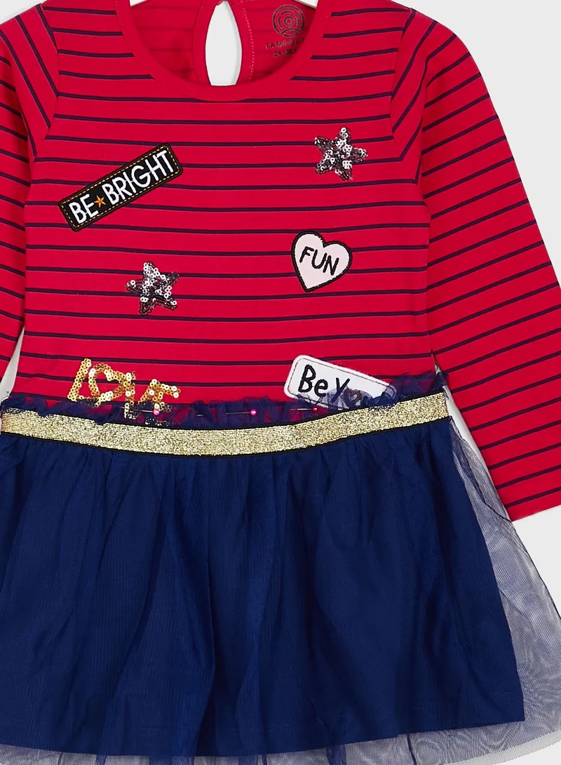 Tambourine for Namshi Striped Contrast Badge Dress