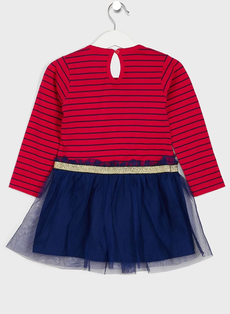Tambourine for Namshi Striped Contrast Badge Dress