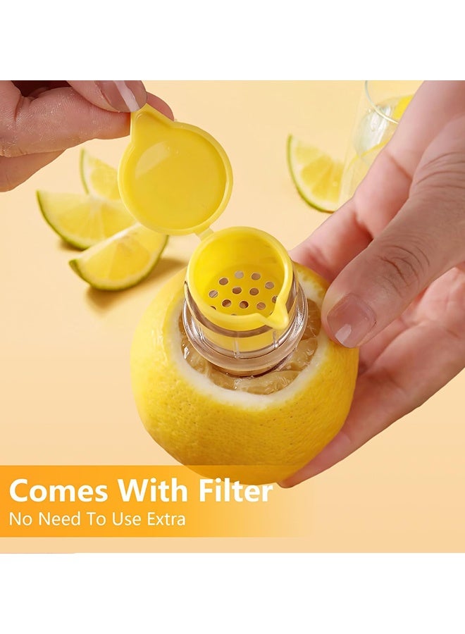 Wffo 2PCS Screw Top Manual Lemon Squeezer - Portable Citrus Juicer for Lemon/Lime/Orange, Food Grade Lime Squeezer BPA-Free, Easy to Clean and Carry, Ideal for Cooking, BBQ(Yellow/Green) - Image 3