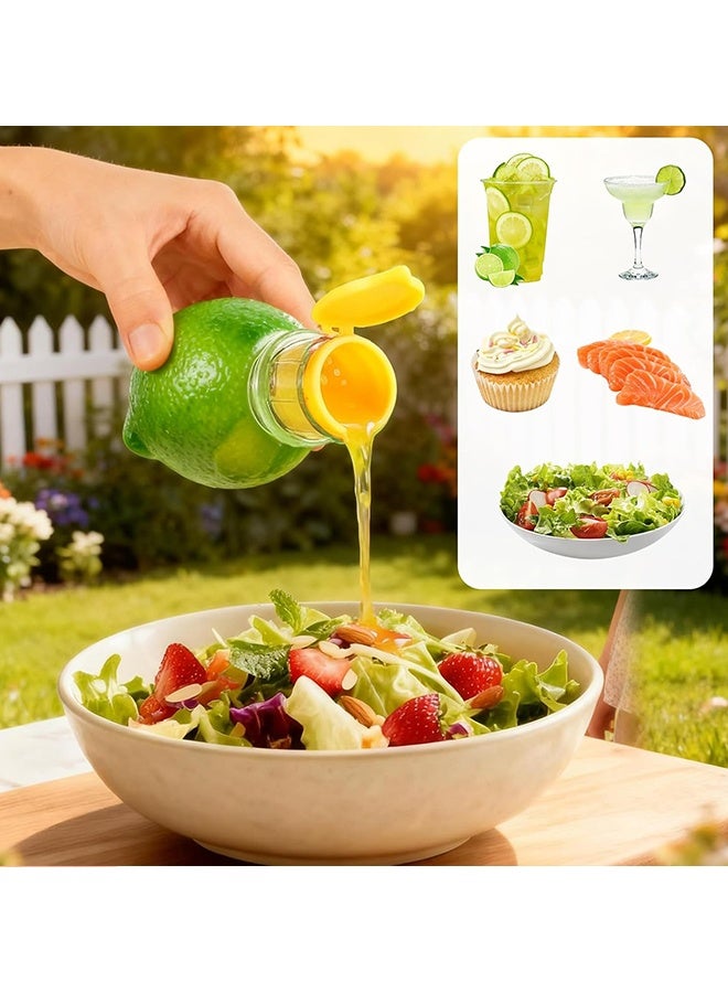 Wffo 2PCS Screw Top Manual Lemon Squeezer - Portable Citrus Juicer for Lemon/Lime/Orange, Food Grade Lime Squeezer BPA-Free, Easy to Clean and Carry, Ideal for Cooking, BBQ(Yellow/Green) - Image 5