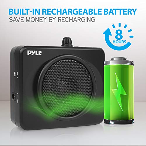 PYLE-PRO Portable Waist-Band PA Speaker System - Compact Voice Amplifier and Headset Microphone Set with Built-in Rechargeable Battery, MP3/USB Playback, AUX, Power Adapter, Strap, Belt Clip PWMA60UB - Image 4