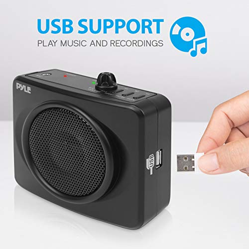PYLE-PRO Portable Waist-Band PA Speaker System - Compact Voice Amplifier and Headset Microphone Set with Built-in Rechargeable Battery, MP3/USB Playback, AUX, Power Adapter, Strap, Belt Clip PWMA60UB - Image 5