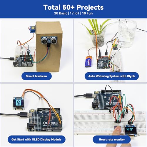 SunFounder Ultimate Sensor Kit with Original Arduino Uno R4 Minima, RoHS Compliant, Durable Sensors IoT ESP8266 IIC LCD1602 OLED, Online Tutorials & Video Courses for Beginners & Engineers - Image 4
