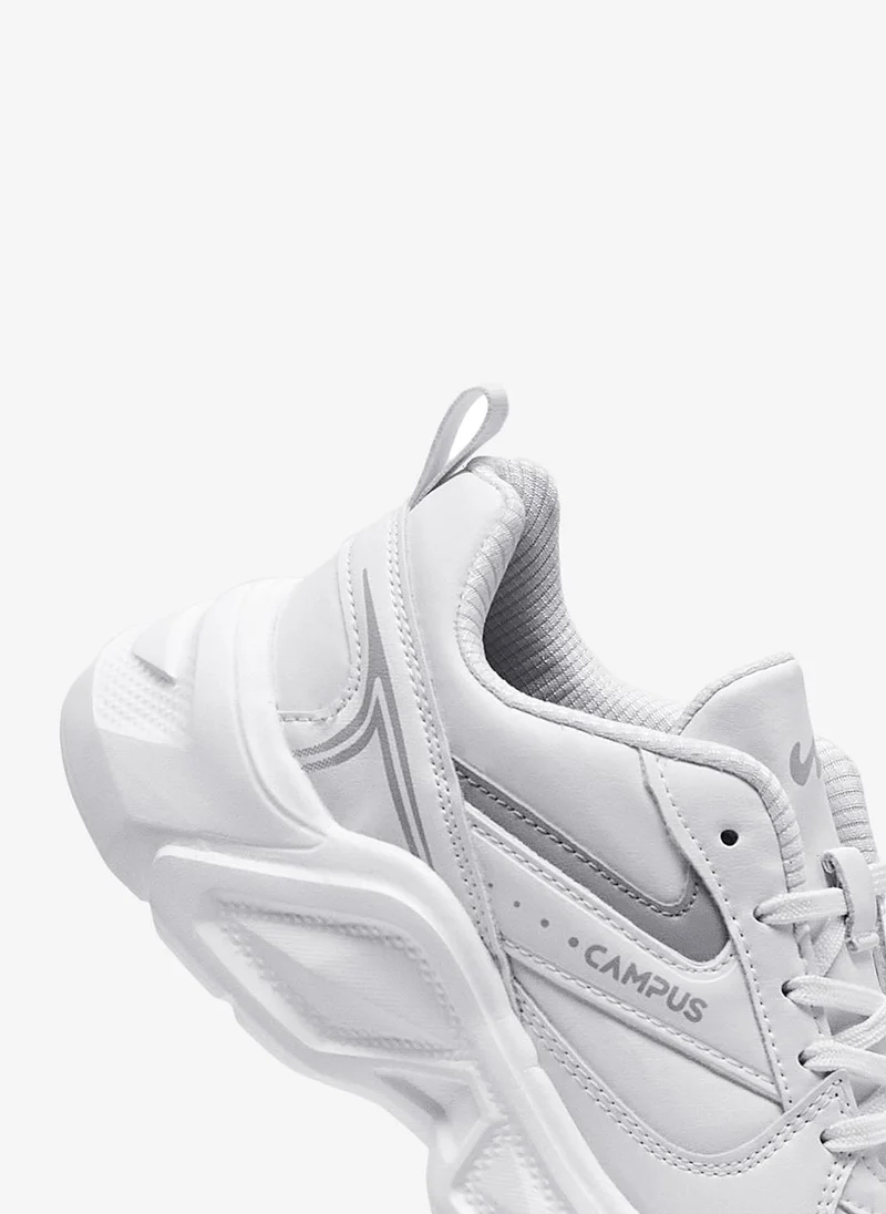 Campus White Women Azura Nitrofly Cushion Lace-Up Sneakers-White for Women | Best Price UAE
