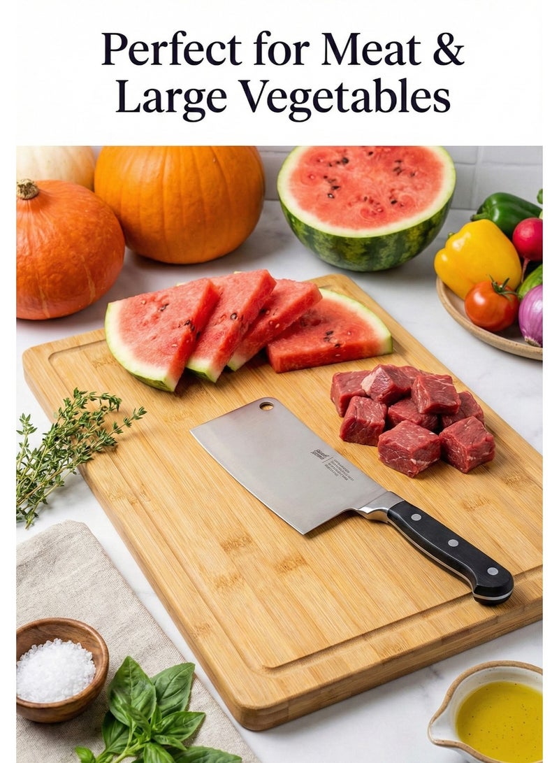 Sweet Home Premium Heavy-Duty Meat Cleaver Knife – Stainless Steel Chopper for Meat, Bone Cutting, Vegetable Slicing – Ergonomic Handle – Ultra Sharp Butcher Knife - Image 2
