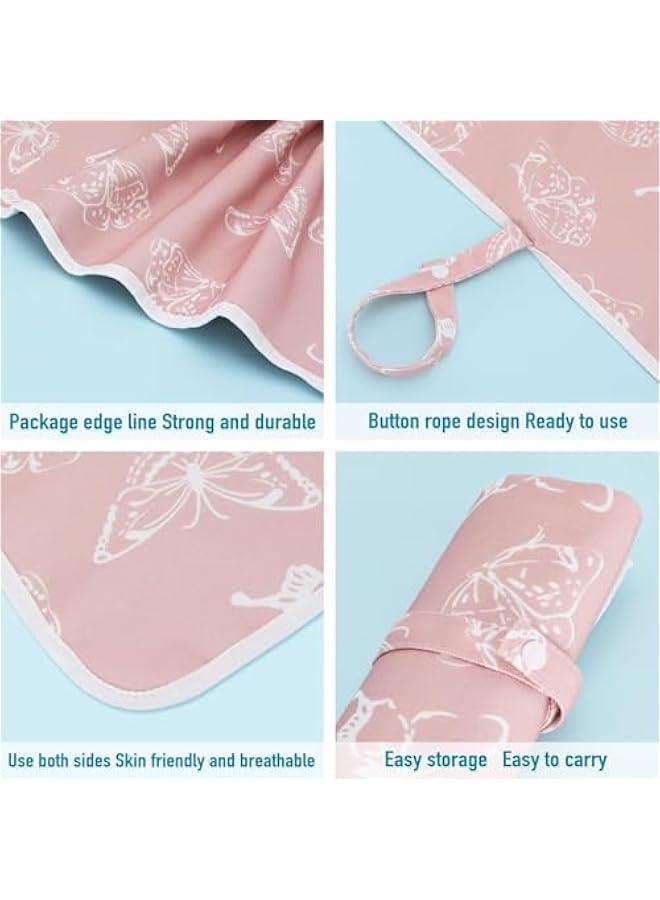 HOOKOR Portable Diaper Changing Pad, Waterproof Foldable Baby Changing Mat, Travel Changing Pad for Toddlers, Baby, Newborns, Pink - Image 3