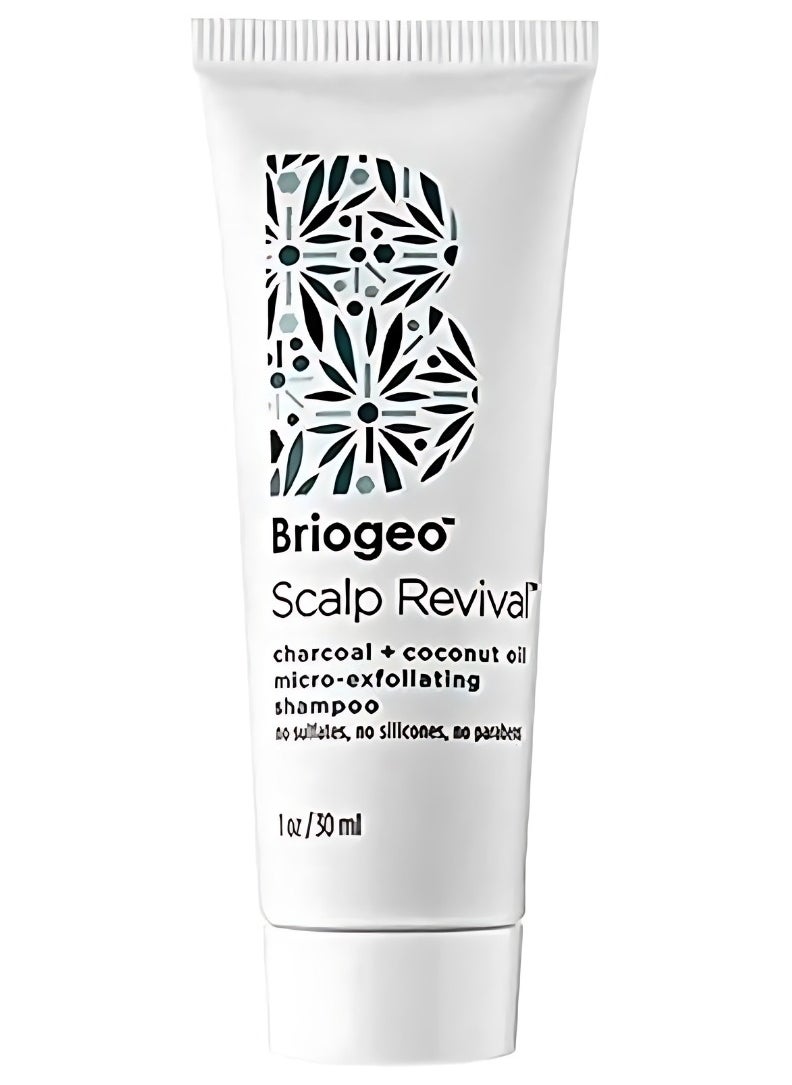 Briogeo - Briogeo Scalp Revival Mini Charcoal + Coconut Oil Micro-Exfoliating Shampoo 1oz/30ml for Detox & Healthy Scalp - Image 1