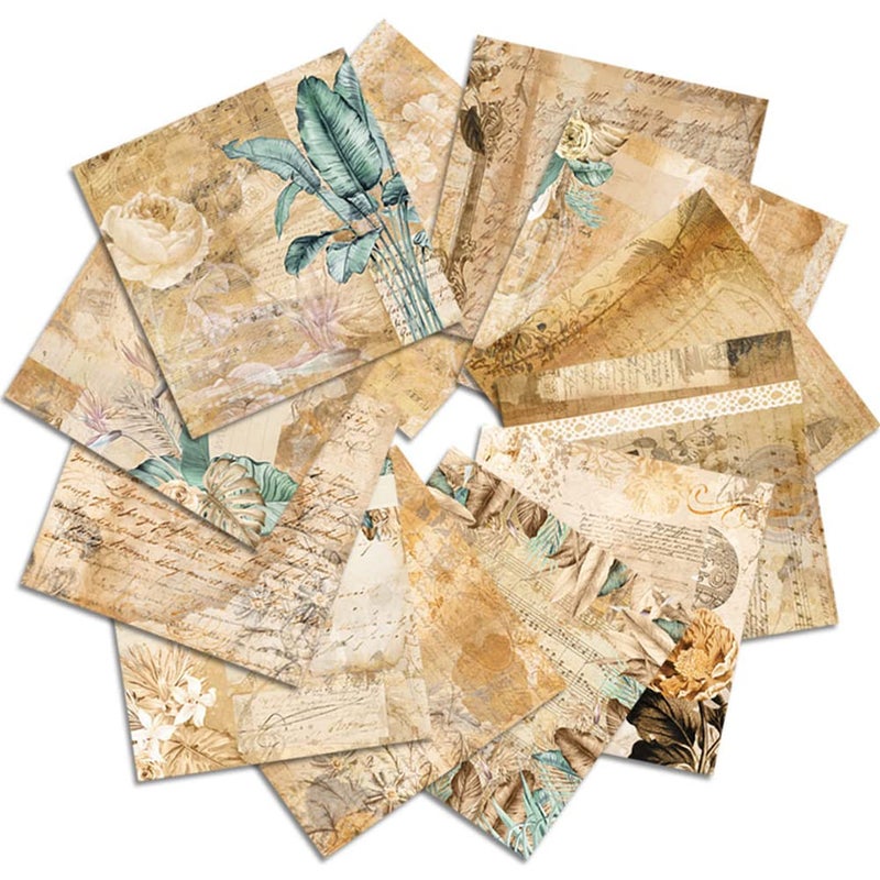 GOMTYEA Scrapbook Paper 12x12 inch - Vintage Botanical Floral Double Sided Pattern Designer Decoupage Craft Paper Pads for Gift Wrapping Card Making Photo Collage Album Wedding Home - Image 5