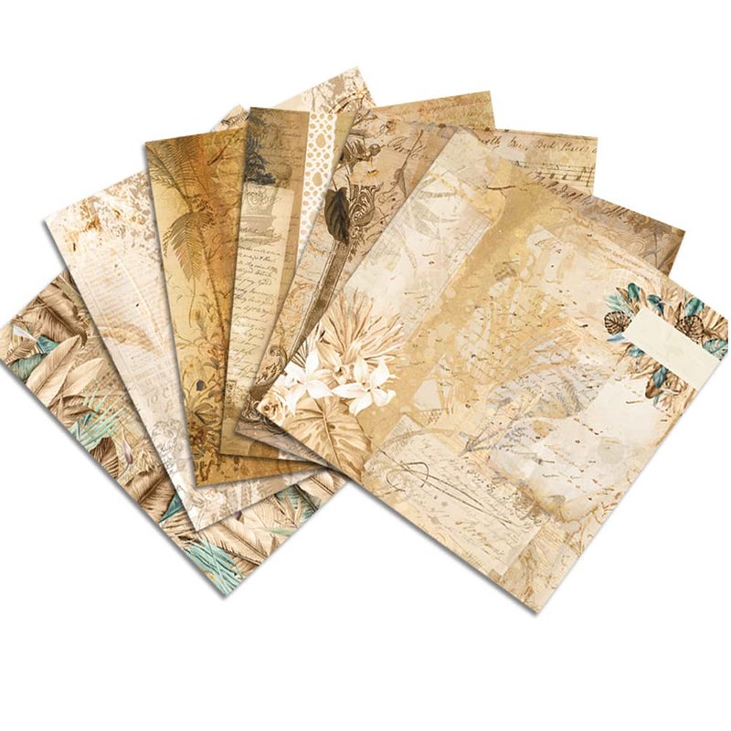 GOMTYEA Scrapbook Paper 12x12 inch - Vintage Botanical Floral Double Sided Pattern Designer Decoupage Craft Paper Pads for Gift Wrapping Card Making Photo Collage Album Wedding Home - Image 4