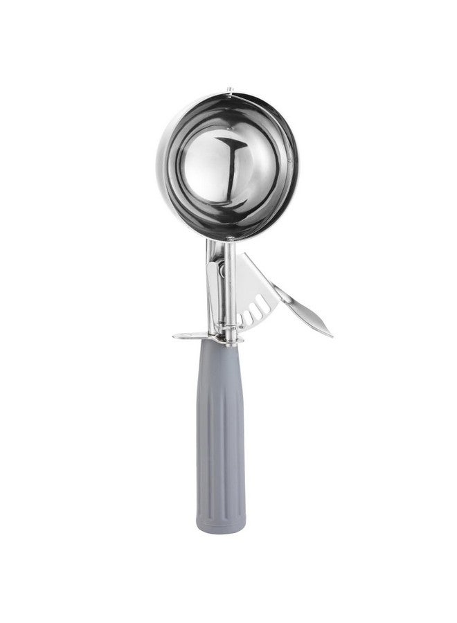 Saebye Portion Scoop - #8 (4 oz) - Disher, Cookie Scoop, Food Scoop, Muffin Scoop - Portion Control - 18/8 Stainless Steel, Grey Handle - Image 3