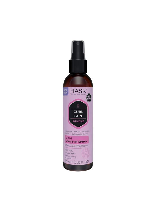 HASK CURL CARE 5-IN-1 Leave-In Spray Conditioner for Curly Hair Types, Vegan Formula, Cruelty Free, Color Safe, Gluten-Free, Sulfate-Free, Paraben-Free - Image 1