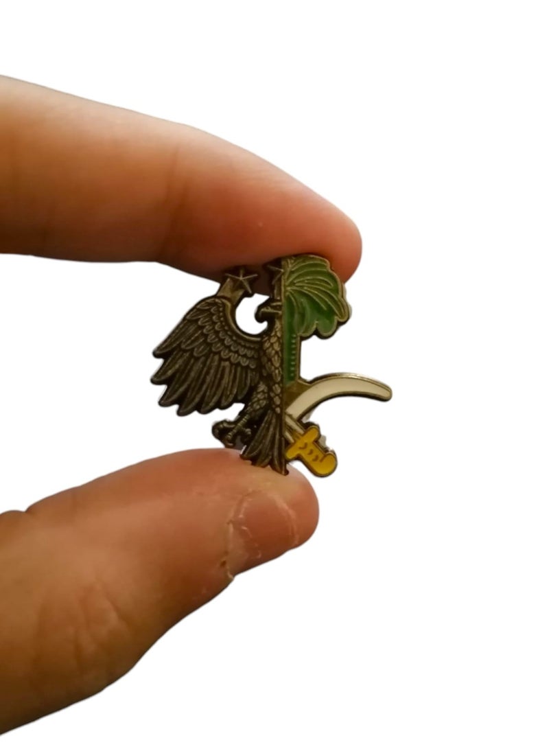 A sticker combining the Syrian golden eagle and the Saudi symbol of two swords and a palm tree, suitable for all types of mobile phones. - Image 4