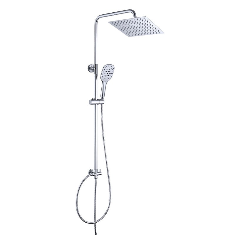JOHO 304 Stainless Steel Shower Set Rain Shower System with Shower Head (Shower Set with Shower Head Square 20 x 20 cm) - Image 1
