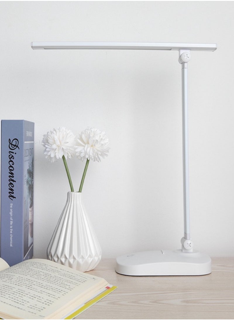 Generic Rechargeable desk lamp,  folding desk lamp, rechargeable model , three color temperature dimming color+cable,4000mAh,white  - Image 4