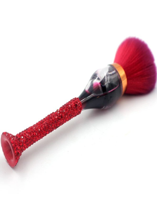 Bestbling Bling Bling Rhinestones Wine Glass Shaped Foundation Makeup Brush with Soft Fiber Bristles and Long Handle for Makeup Application (Red) - Image 3