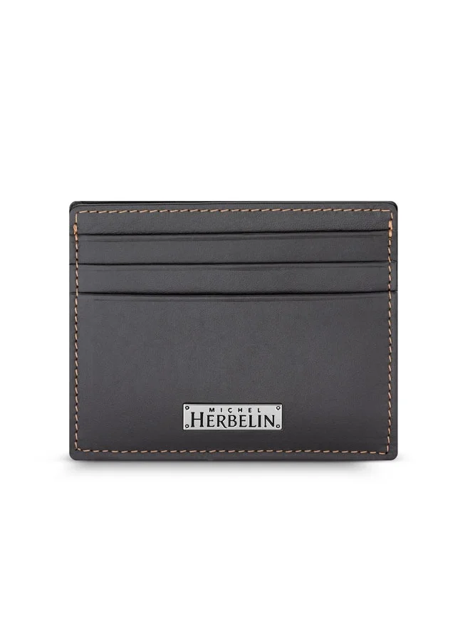 MICHEL HERBELIN Credit Card Case Oak Brown for Men