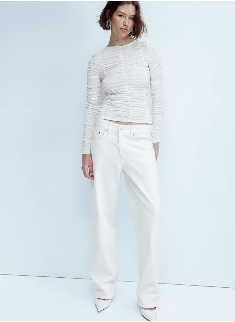 H&M Ruched V-Neck Top