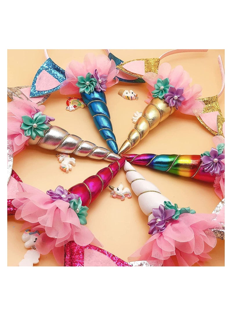 واي آند دي Unicorn Headband Party Supplies (Gold Silver) - Pack of 6 - Image 3
