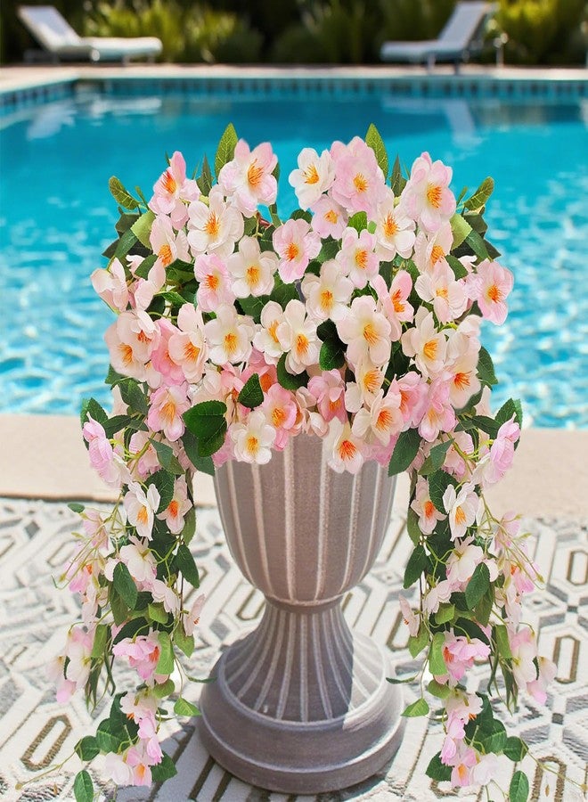 OrgMemory 2Pcs Hanging Cherry Blossom, Fake Flowers Hanging, Silk Flowers, Pink Flower Vines for Wall Home Room Garden Wedding Centerpieces Decoration Indoor Outdoor Decoration - Image 2