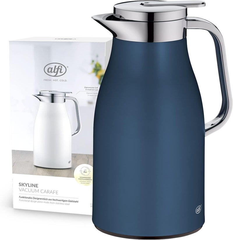 Alfi Thermos Flask, Stainless steel Plastic Glass, Dark Denim, 1 Litre - Image 1