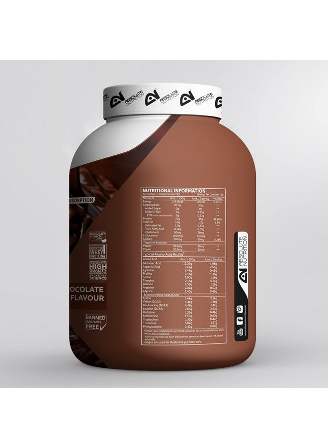 ABSOLUTE NUTRITION Whey Protein Powder Premium Whey Blend Health Supplement - 2 Kg (Chocolate) - Image 2