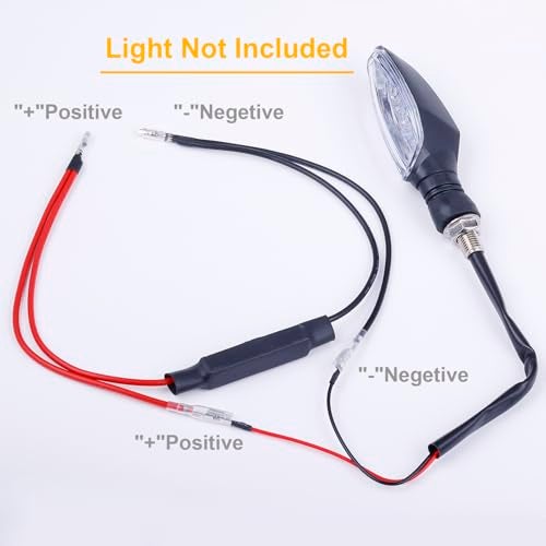 Kinstecks Motorcycle Resistor 4PCS 12V Motorbike Turn Signal Indicator Resistor Adaptor Flash Fix Error LED for Motorcycle Motorbike-10Ohm Black Red - Image 2